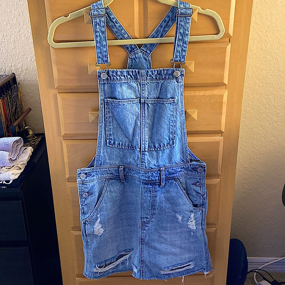 H&M Denim Mini Jumpsuit